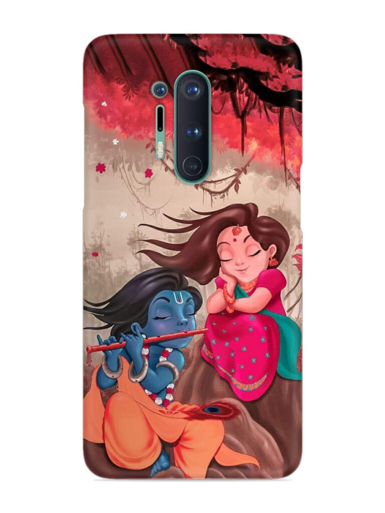 Radhe Krishna Water Art Snap Case for OnePlus 8 Pro Zapvi