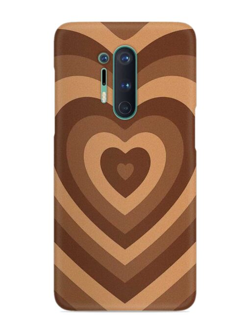 Brown Heart Snap Case for OnePlus 8 Pro Zapvi
