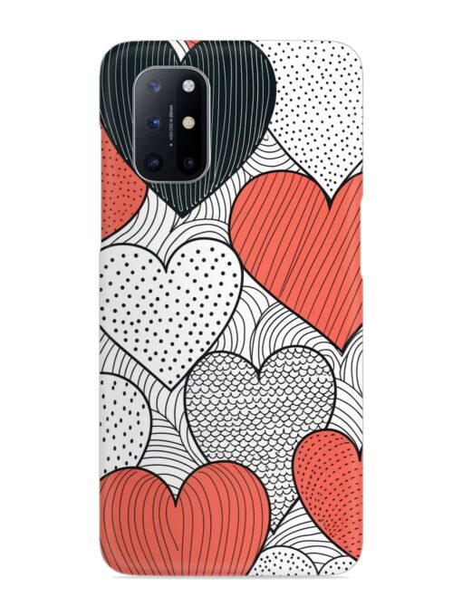 Girly Heart Seamless Snap Case for OnePlus 8T (5G) Zapvi