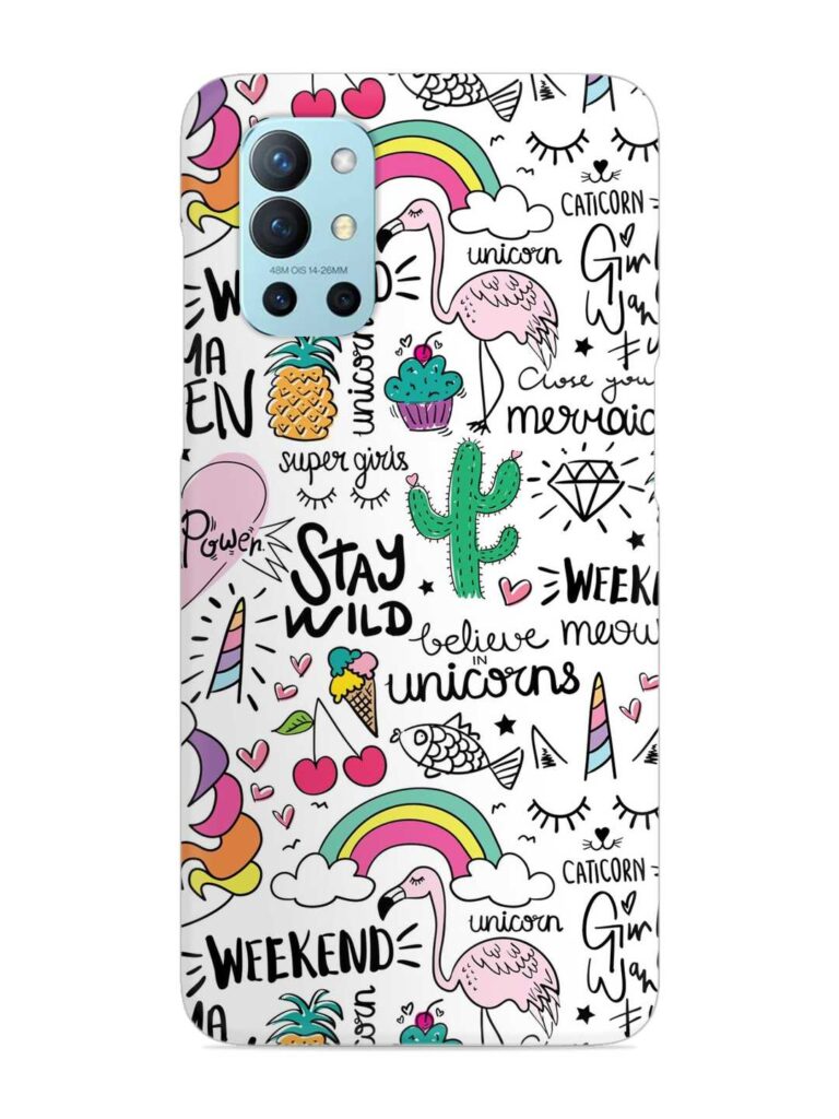 Unicorn Ice Cream Snap Case for OnePlus 9R (5G) Zapvi