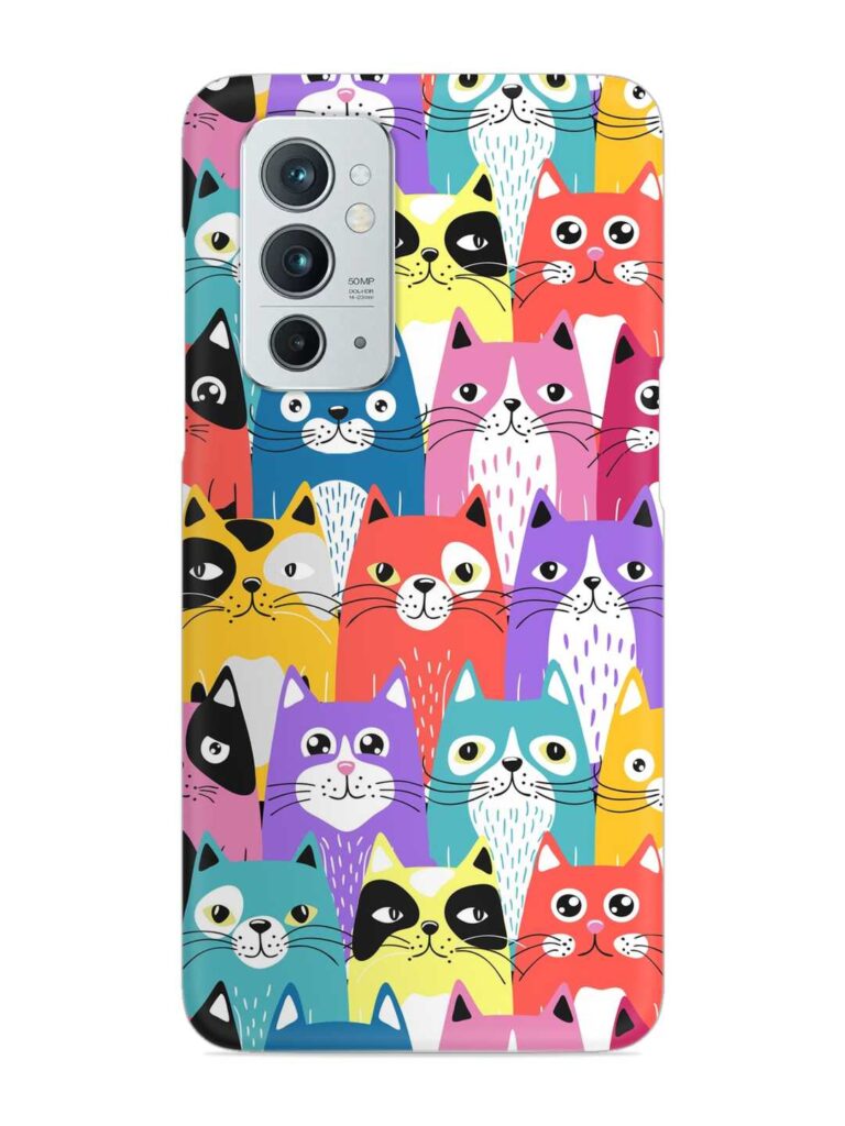 Funny Cartoon Cats Snap Case for OnePlus 9RT (5G) Zapvi