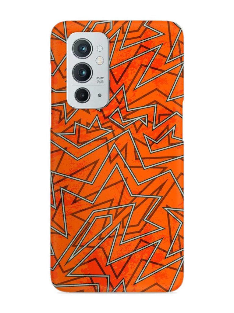 Abstract Orange Retro Snap Case for OnePlus 9RT (5G) Zapvi