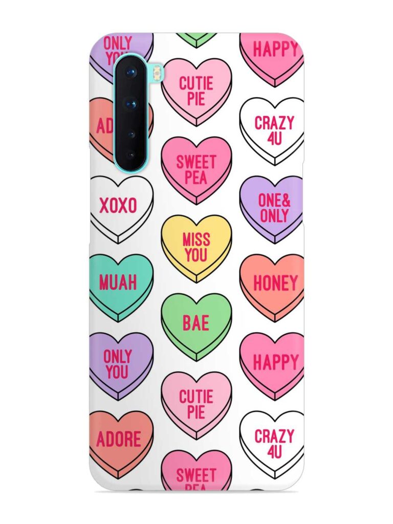 Colorful Heart Candy Snap Case for OnePlus Nord Zapvi