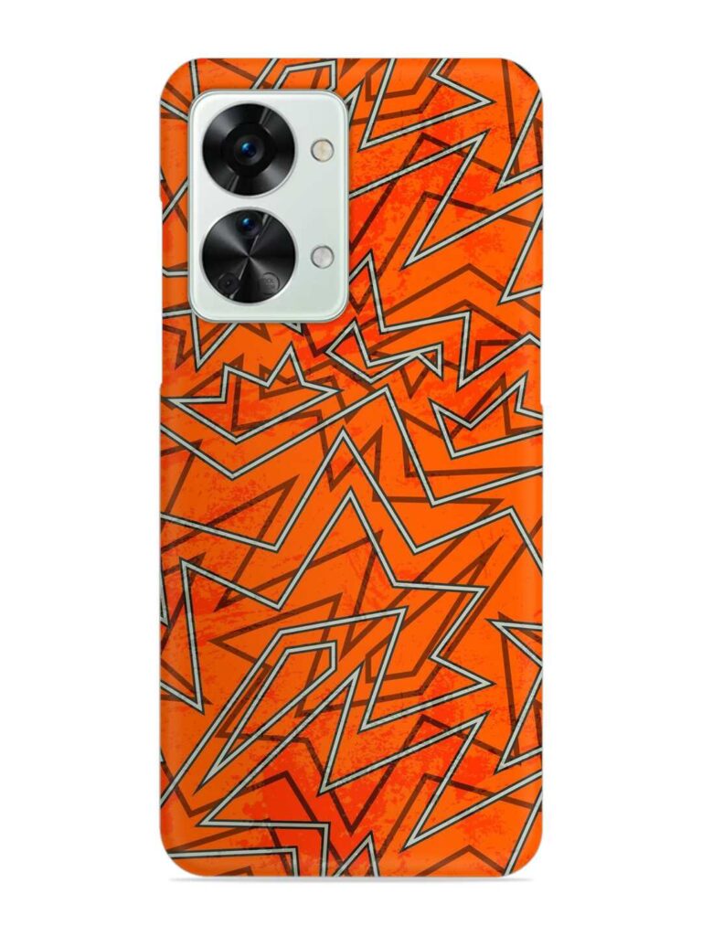 Abstract Orange Retro Snap Case for OnePlus Nord 2T (5G) Zapvi