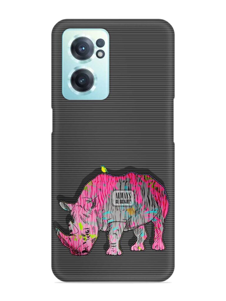 Vector Psychedelic Rhinoceros Snap Case for OnePlus Nord CE 2 (5G) Zapvi