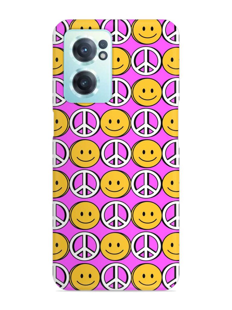 Smiley Face Peace Snap Case for OnePlus Nord CE 2 (5G) Zapvi