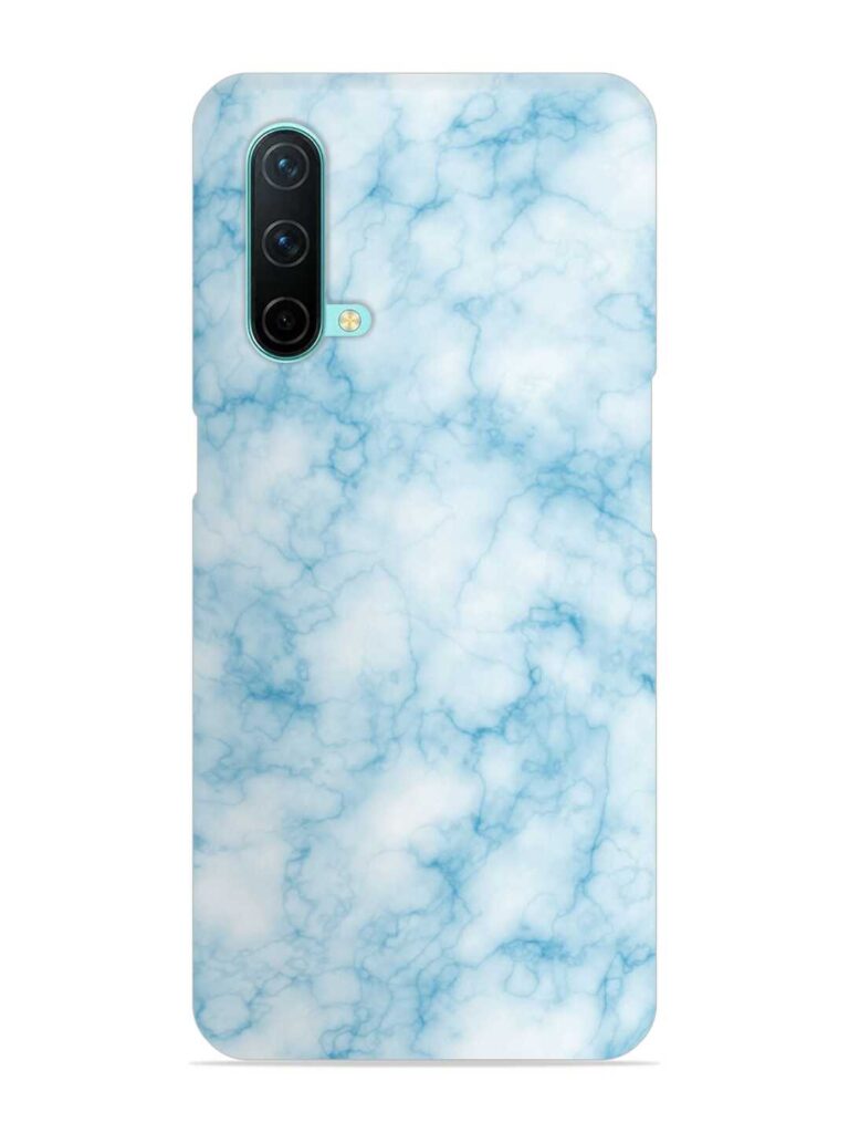 Blue White Natural Marble Snap Case for OnePlus Nord CE (5G) Zapvi