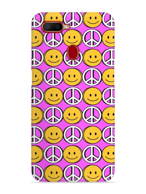 Smiley Face Peace Snap Case for Oppo A12 Zapvi