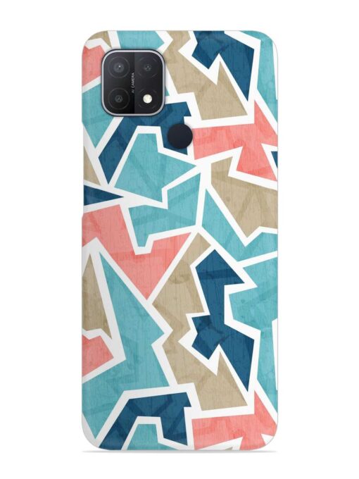 Vintage Geometric Triangle Snap Case for Oppo A15 Zapvi