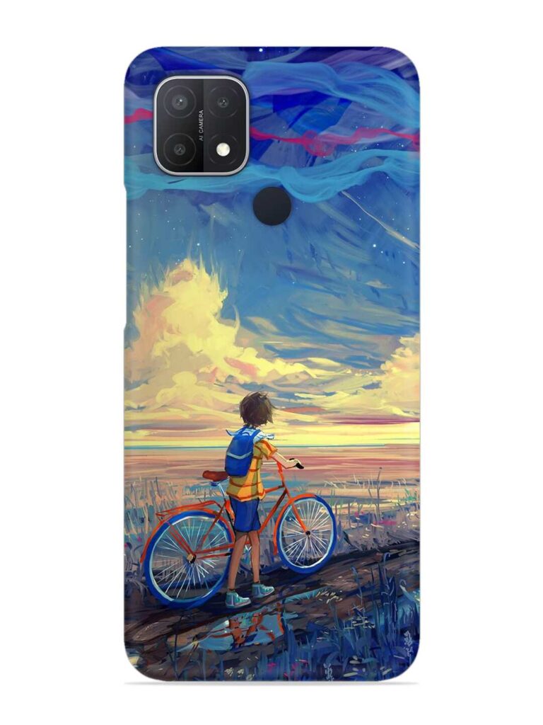 Bicycle Art Snap Case for Oppo A15S Zapvi