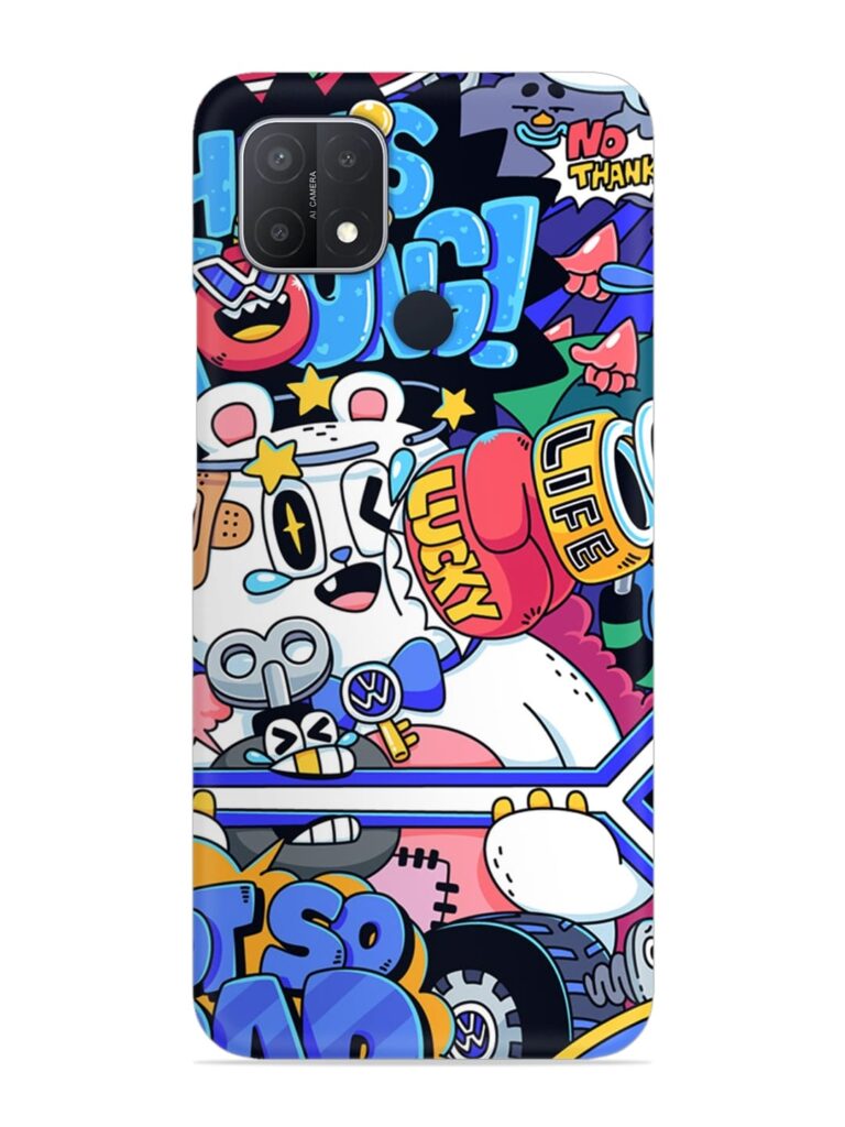 Universal Doodle Snap Case for Oppo A15S Zapvi
