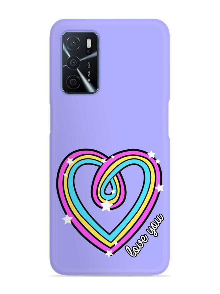 Colorful Rainbow Heart Snap Case for Oppo A16 Zapvi