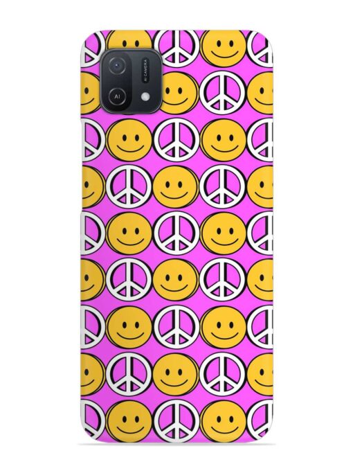 Smiley Face Peace Snap Case for Oppo A16K Zapvi