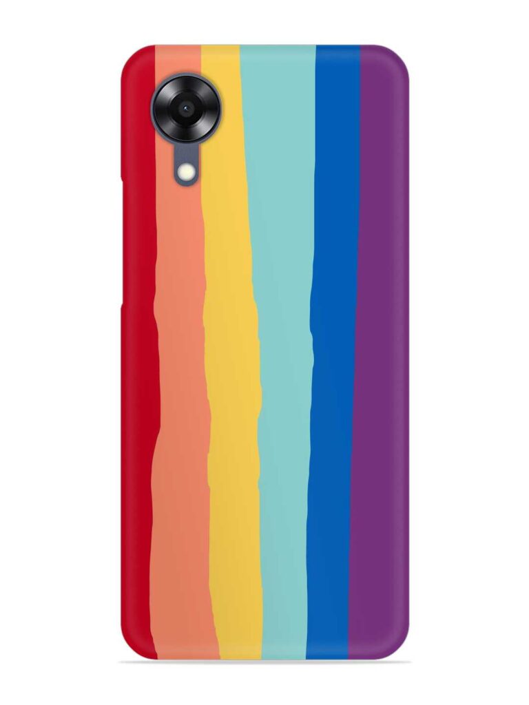 Rainbow Genuine Liquid Snap Case for Oppo A17K Zapvi
