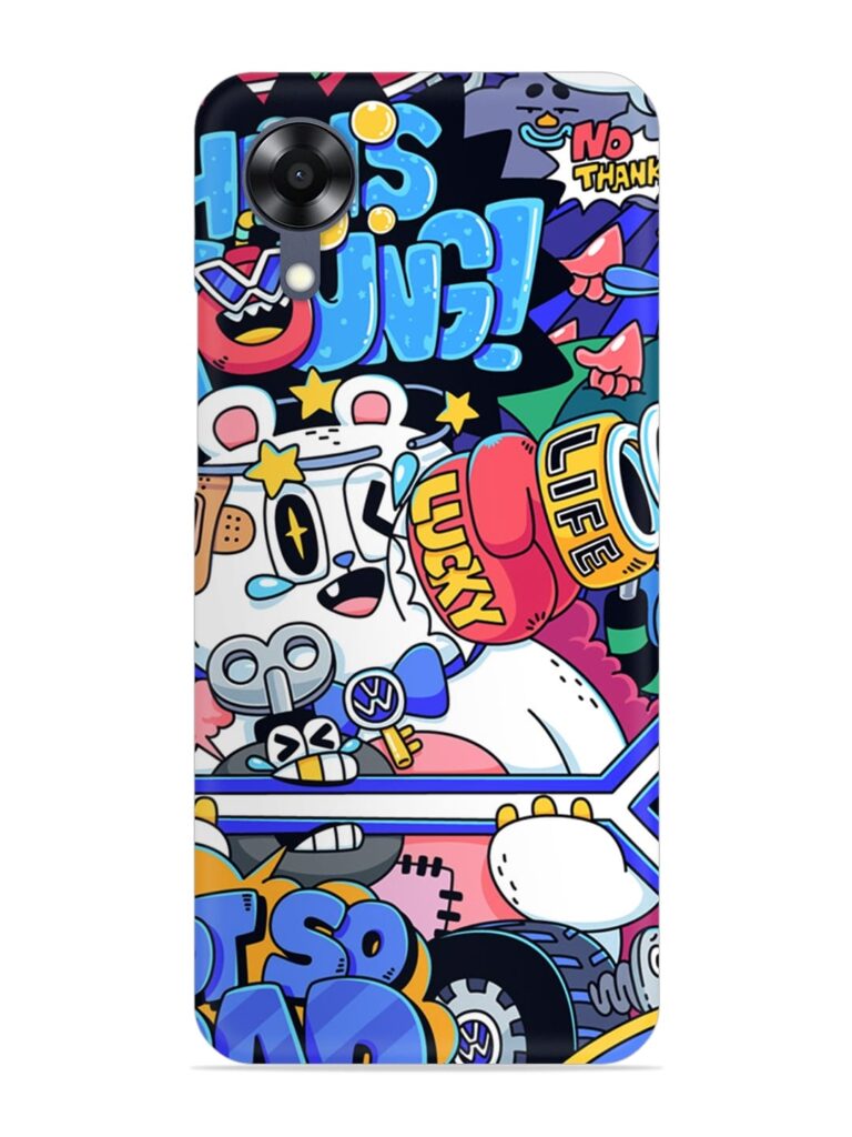 Universal Doodle Snap Case for Oppo A17K Zapvi