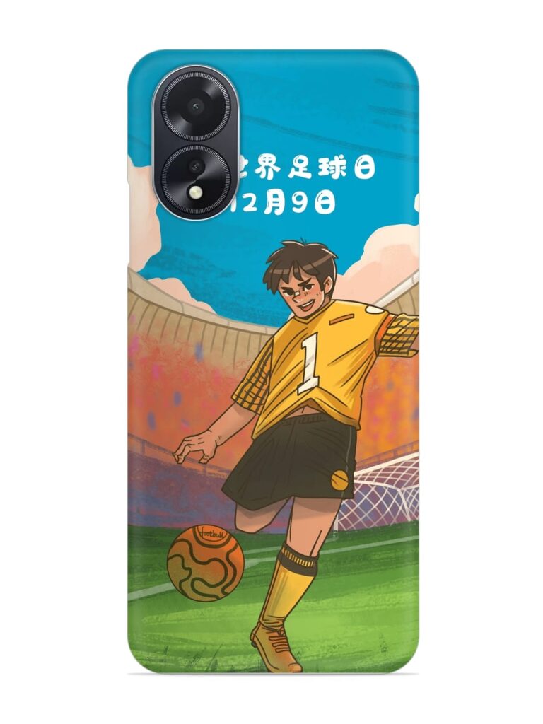 Soccer Kick Snap Case for Oppo A18 Zapvi
