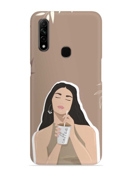 Girl With Coffee Snap Case for Oppo A31 Zapvi