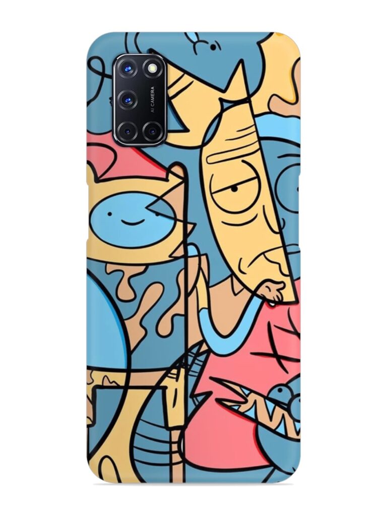 Silly Face Doodle Snap Case for Oppo A52 Zapvi
