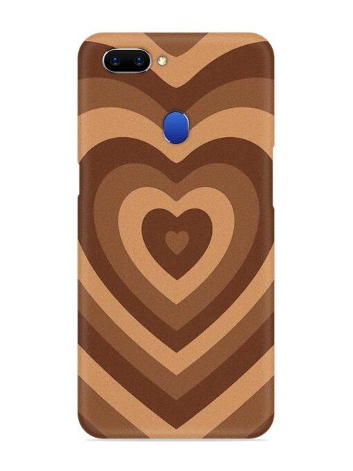 Brown Heart Snap Case for Oppo A5 (2018) Zapvi