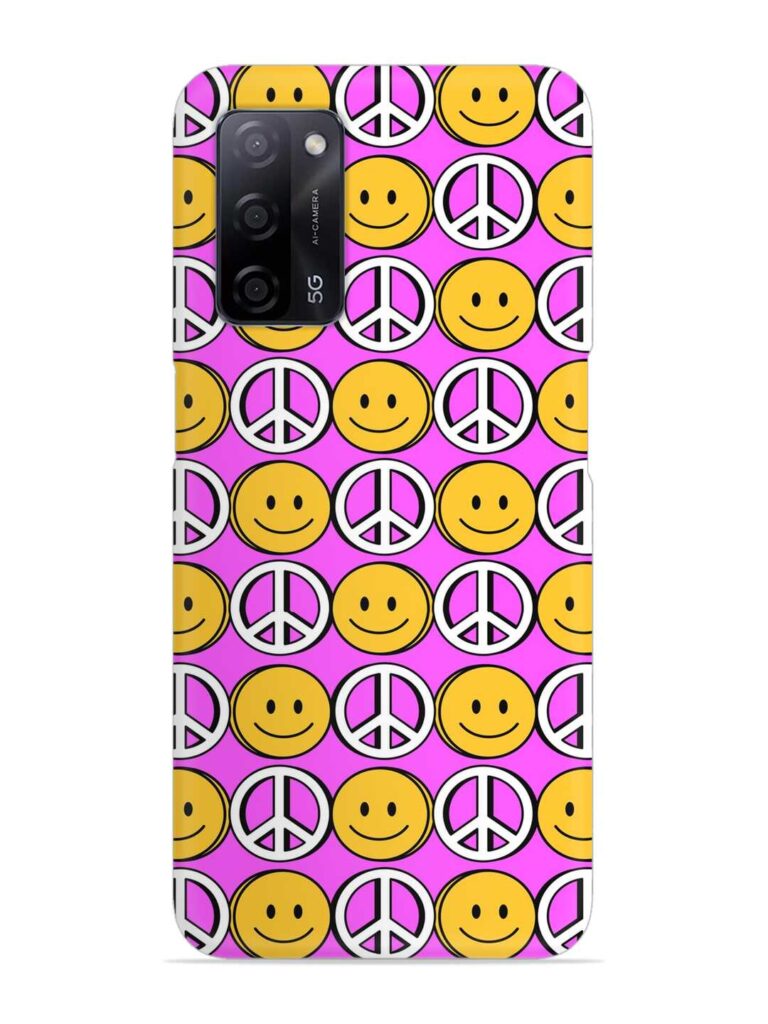 Smiley Face Peace Snap Case for Oppo A53S (5G) Zapvi