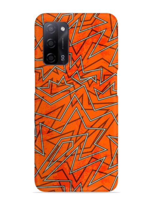 Abstract Orange Retro Snap Case for Oppo A53S (5G) Zapvi