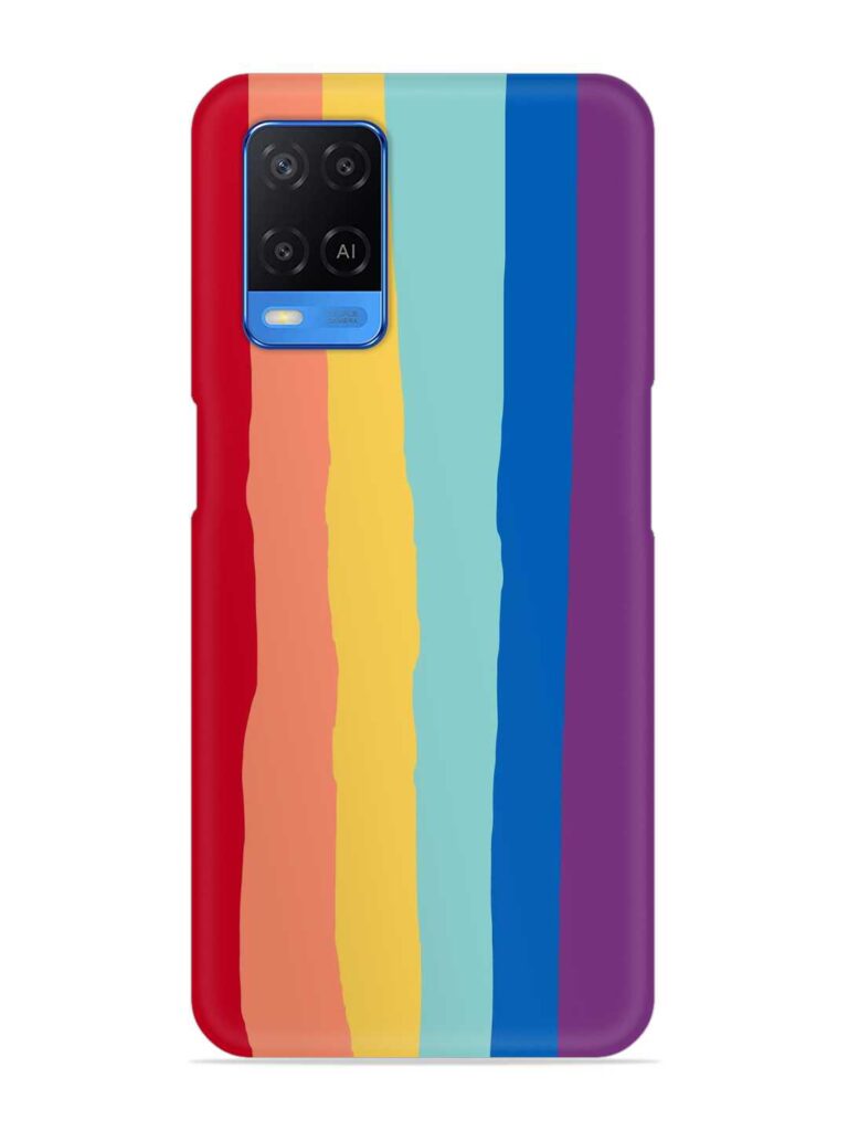 Rainbow Genuine Liquid Snap Case for Oppo A54 Zapvi