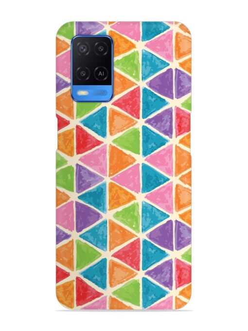 Seamless Colorful Isometric Snap Case for Oppo A54 Zapvi