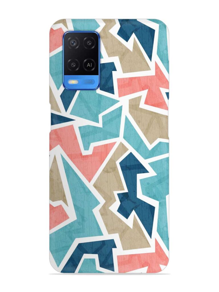 Vintage Geometric Triangle Snap Case for Oppo A54 Zapvi