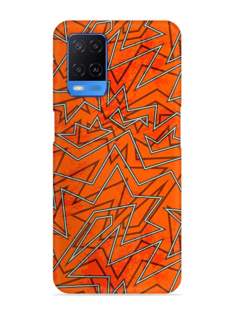 Abstract Orange Retro Snap Case for Oppo A54 Zapvi