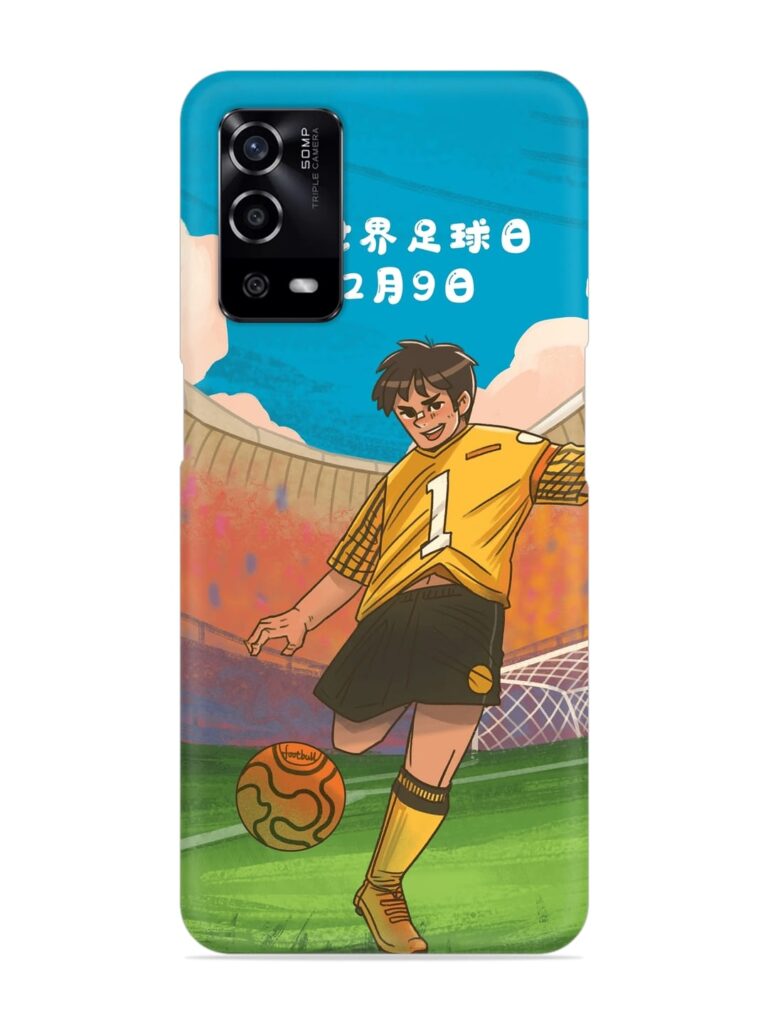 Soccer Kick Snap Case for Oppo A55 Zapvi