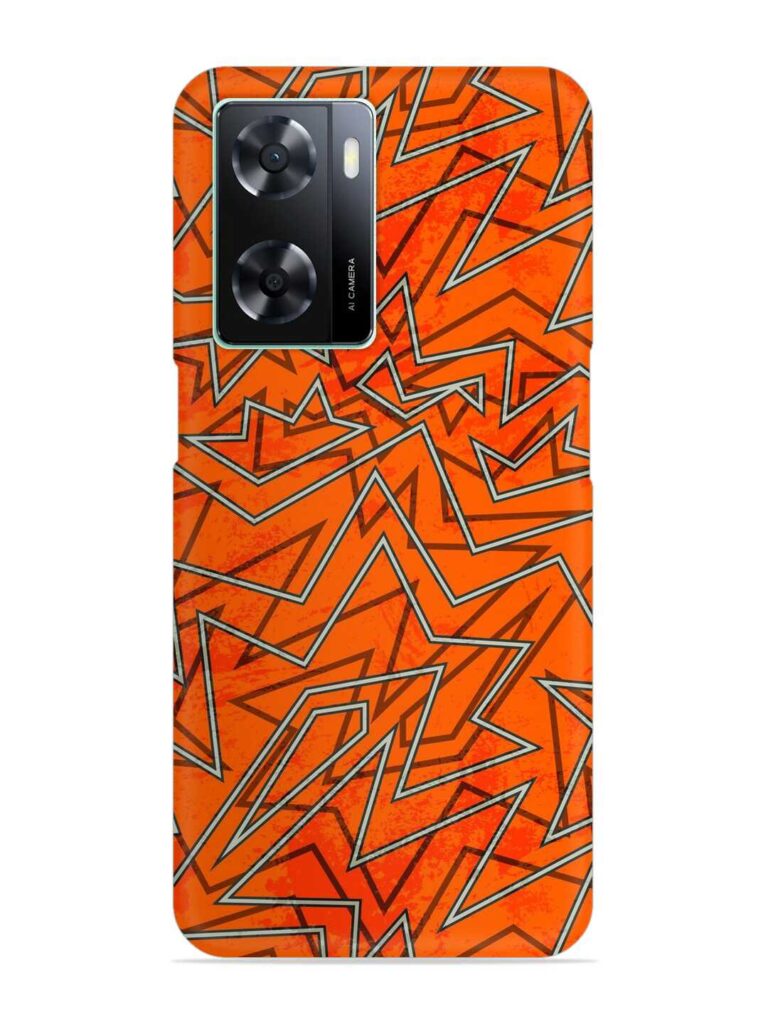 Abstract Orange Retro Snap Case for Oppo A57 (4G) Zapvi