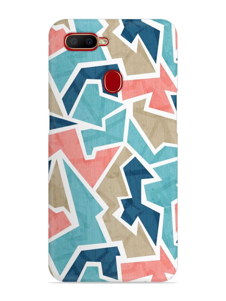 Vintage Geometric Triangle Snap Case for Oppo A5s Zapvi