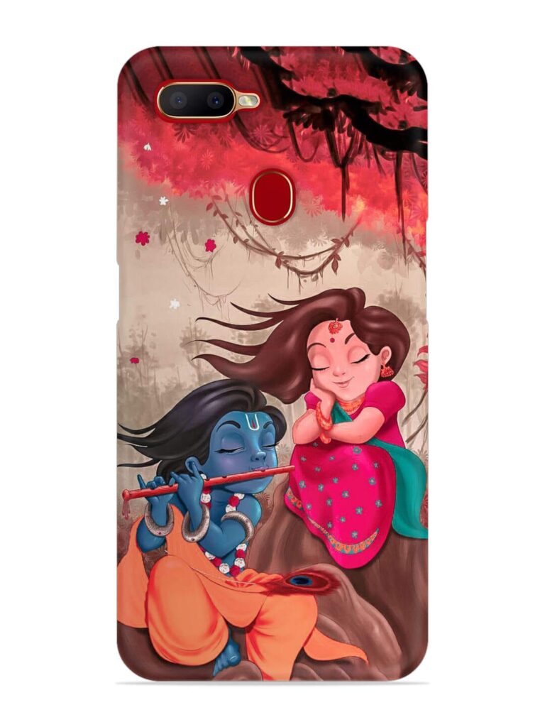 Radhe Krishna Water Art Snap Case for Oppo A7 Zapvi