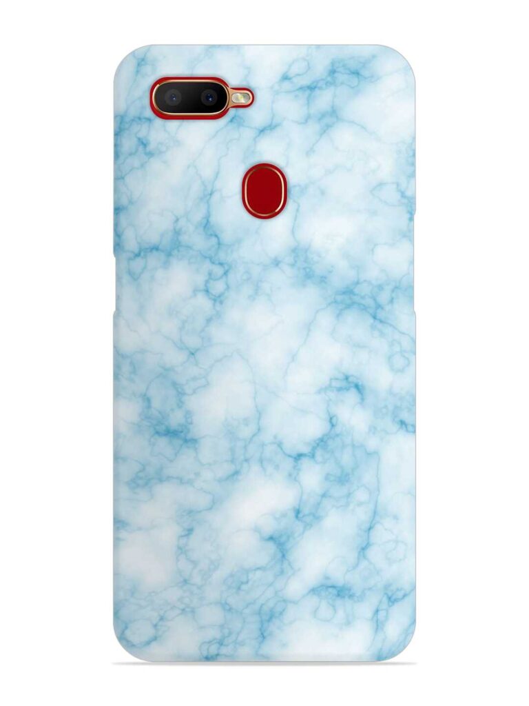Blue White Natural Marble Snap Case for Oppo A7 Zapvi