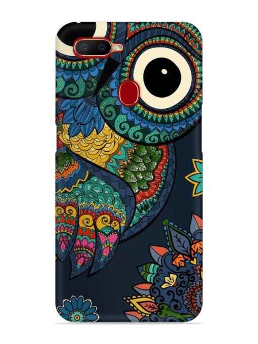 Owl Vector Art Snap Case for Oppo A7 Zapvi