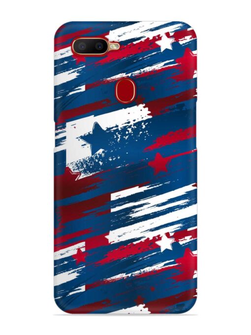 Abstract Seamless Usa Snap Case for Oppo A7 Zapvi
