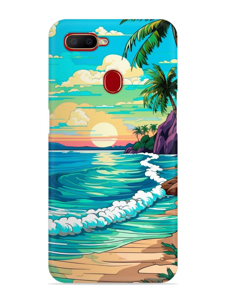 Beatiful Beach View Snap Case for Oppo A7 Zapvi