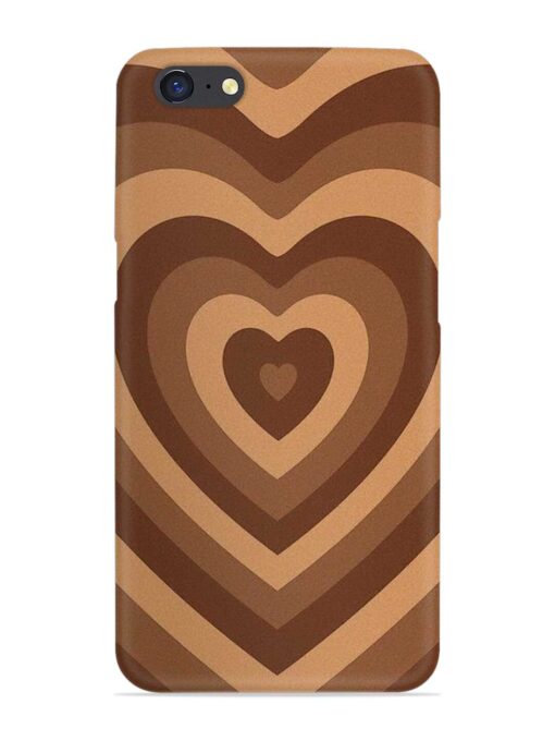 Brown Heart Snap Case for Oppo A71 Zapvi