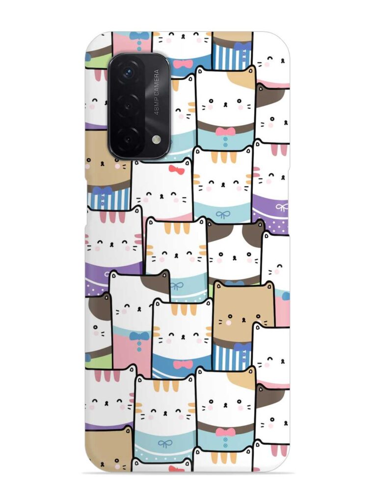 Cute Adorable Cat Snap Case for Oppo A74 (5G) Zapvi