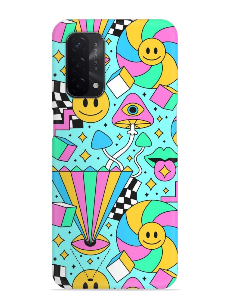 Trippy Rainbow 60S Snap Case for Oppo A74 (5G) Zapvi
