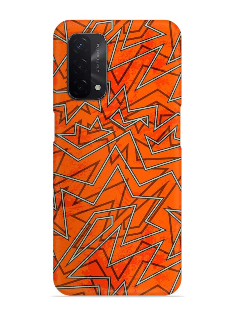 Abstract Orange Retro Snap Case for Oppo A74 (5G) Zapvi