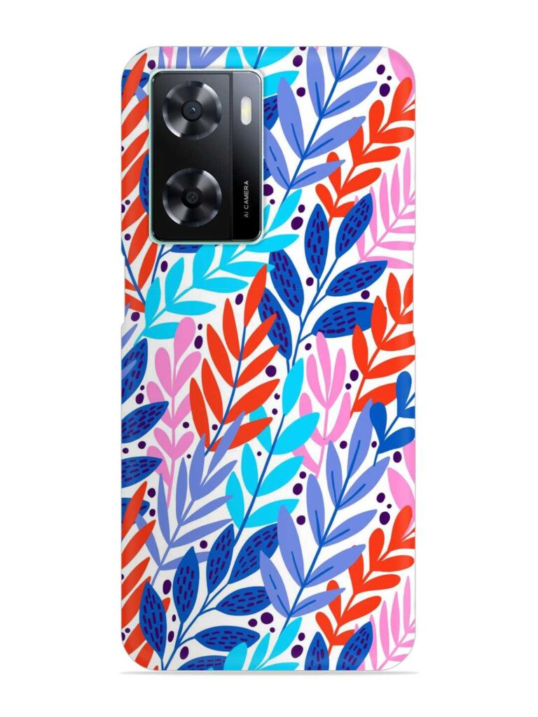 Bright Floral Tropical Snap Case for Oppo A77s Zapvi