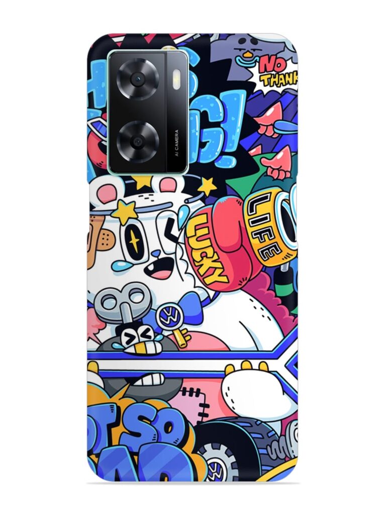Universal Doodle Snap Case for Oppo A77s Zapvi