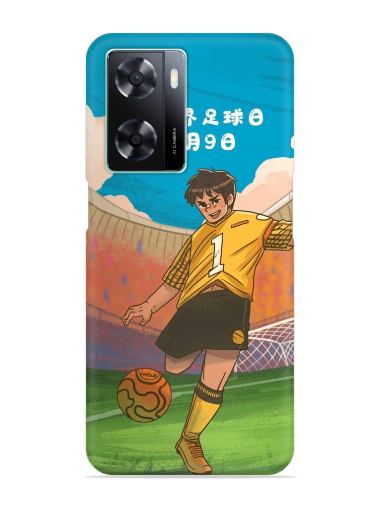 Soccer Kick Snap Case for Oppo A77s Zapvi