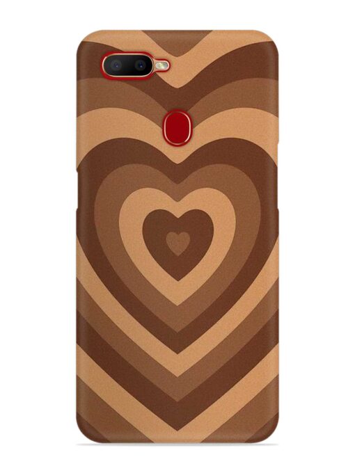 Brown Heart Snap Case for Oppo A7x Zapvi