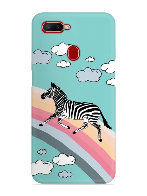 Running Zebra Snap Case for Oppo A7x Zapvi