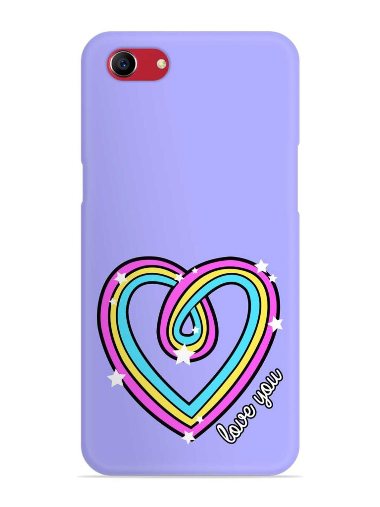 Colorful Rainbow Heart Snap Case for Oppo A83 Zapvi