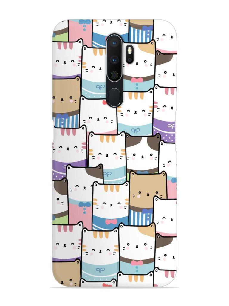 Cute Adorable Cat Snap Case for Oppo A9 (2020) Zapvi