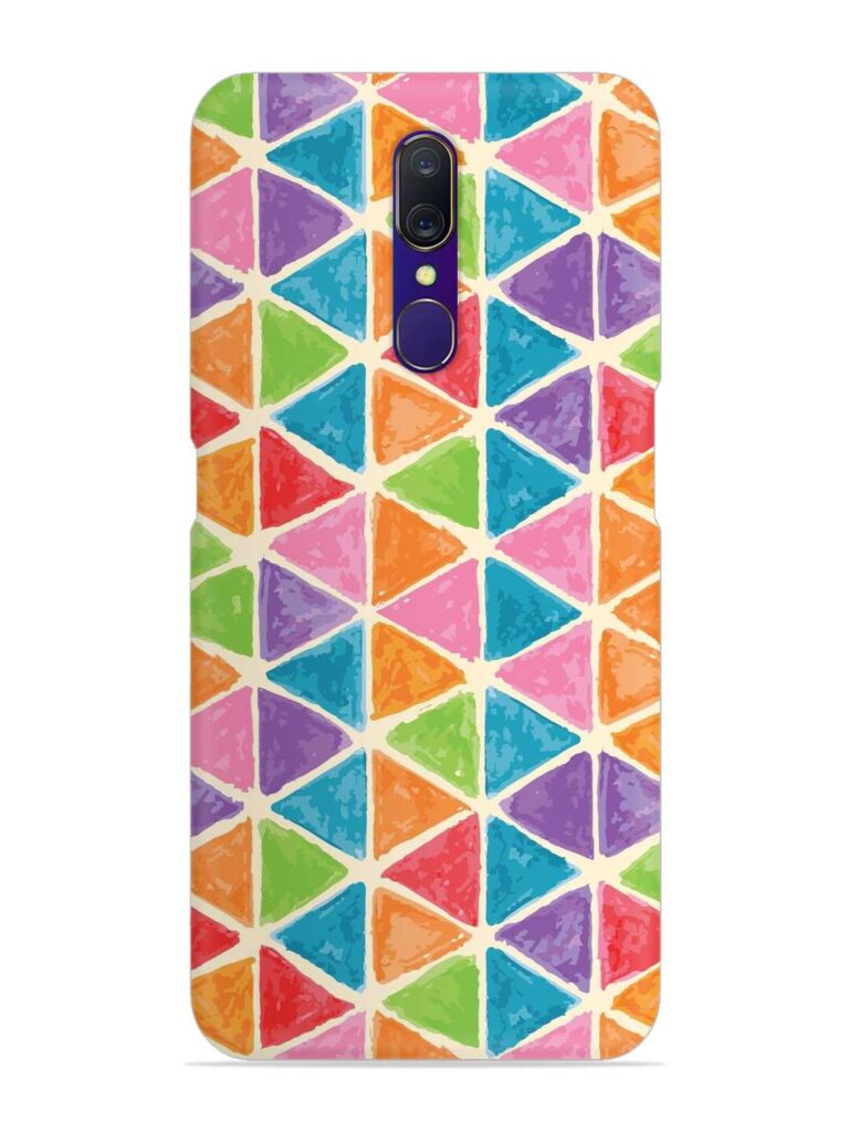 Seamless Colorful Isometric Snap Case for Oppo F11 Zapvi