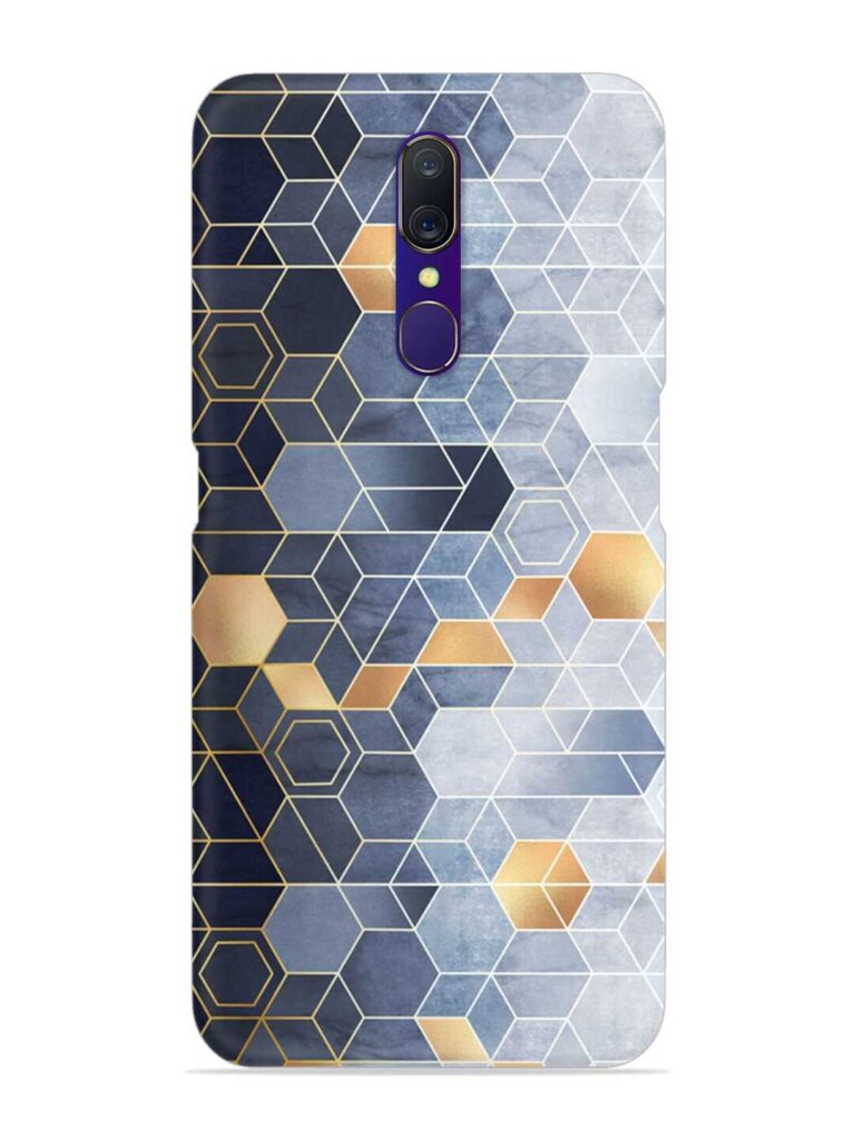 Geometric Abstraction Hexagons Snap Case for Oppo F11 Zapvi